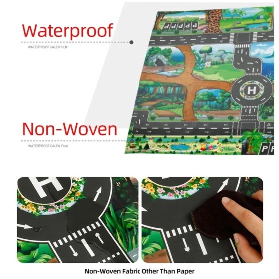 Tapete de juego de 100x130 para niños, tapete de juego portátil para g