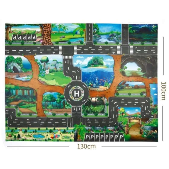 Tapete de juego de 100x130 para niños, tapete de juego portátil para g