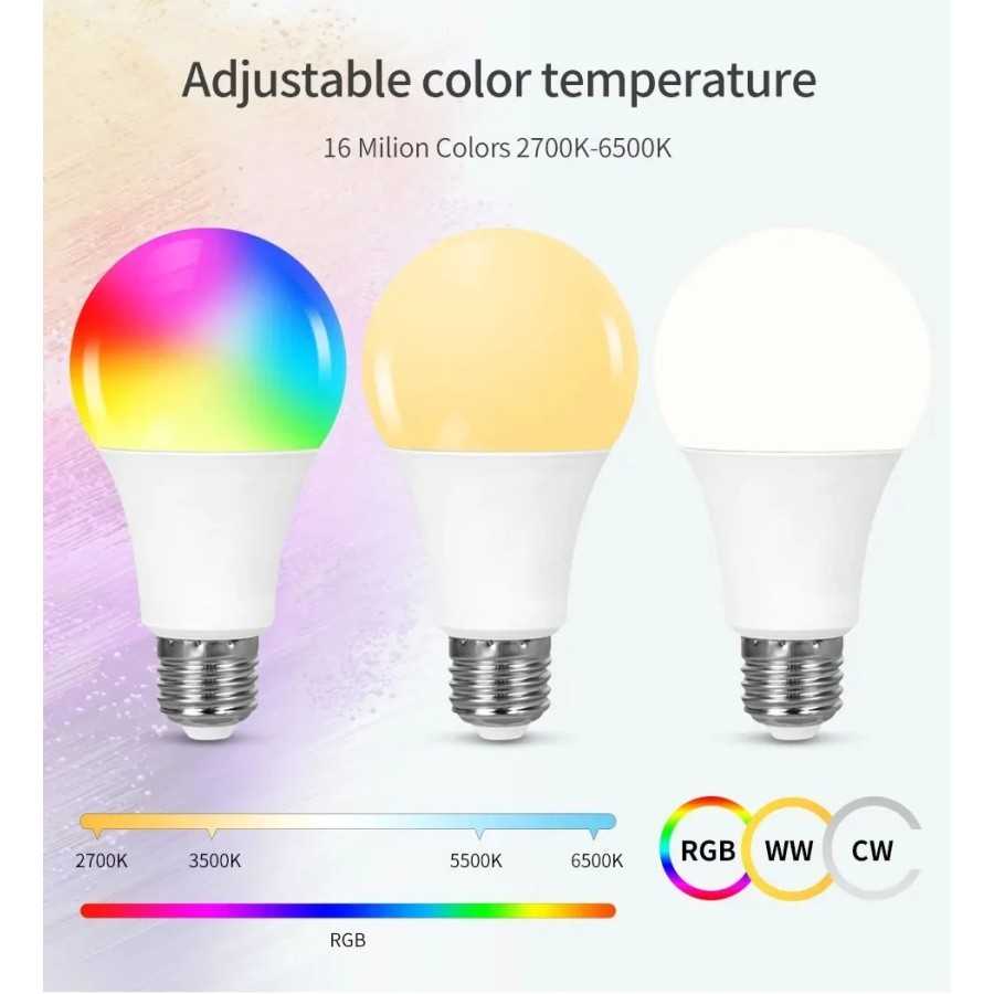 Bombilla LED inteligente con Bluetooth, lámpara RGB regulable con Cont