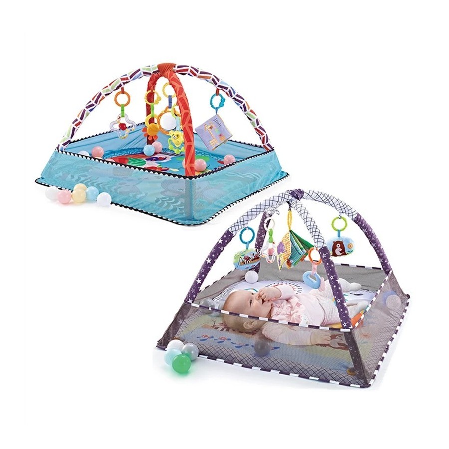Manta de juego para gatear con marco de Fitness para bebé, estera educ