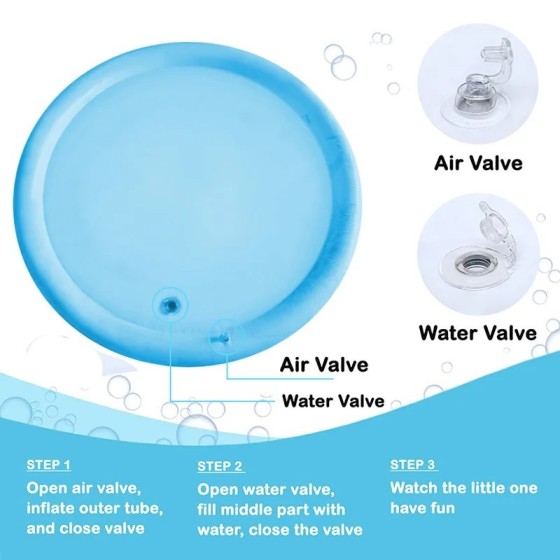Esterilla inflable de PVC para bebé, tapete grande de 100cm con estamp