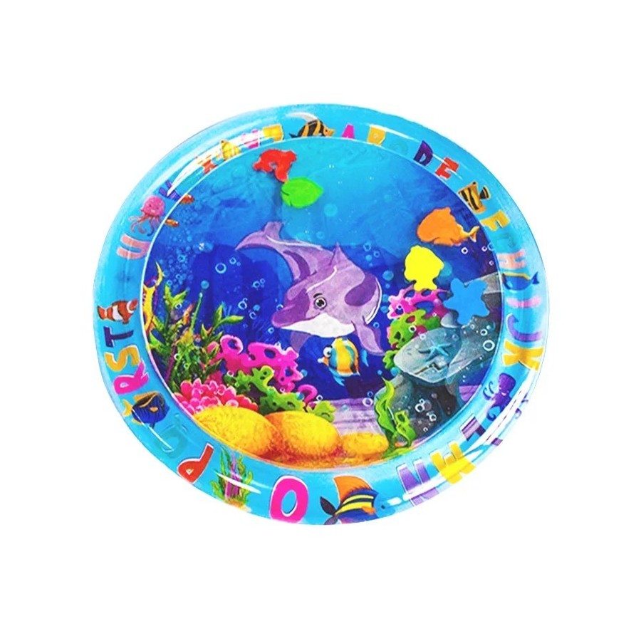 Novedosa alfombra de juego de agua redonda de PVC para bebés, área gra
