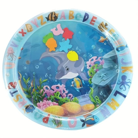 Novedosa alfombra de juego de agua redonda de PVC para bebés, área gra
