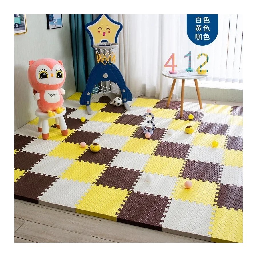 Alfombra de juego de espuma para bebé, Alfombra de rompecabezas de 12 