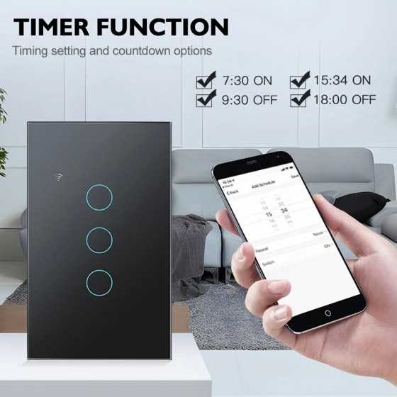 Aubess-interruptor de luz inteligente para el hogar, dispositivo inalá