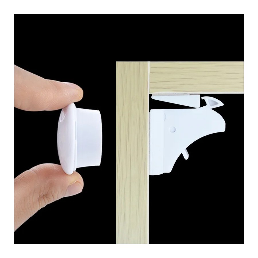Cerradura magnética para niños, cerrojo de seguridad antipellizco para