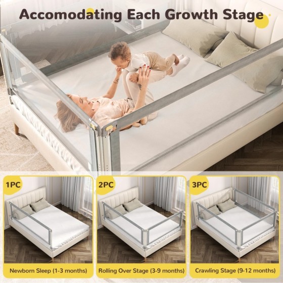 Barrera de seguridad portátil para niños, accesorio de cama para recié Barrera de seguridad portátil para niños, accesorio de cama para recié
