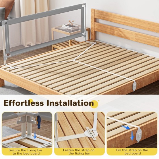 Barrera de seguridad portátil para niños, accesorio de cama para recié Barrera de seguridad portátil para niños, accesorio de cama para recié