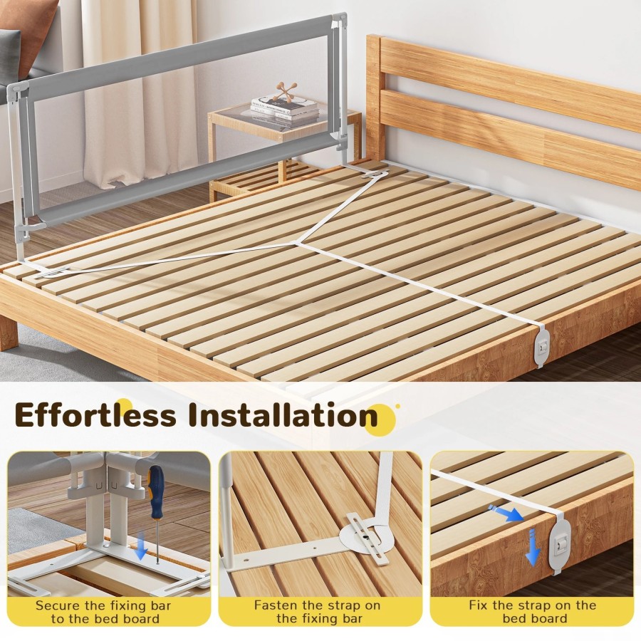 Barrera de seguridad portátil para niños, accesorio de cama para recié
