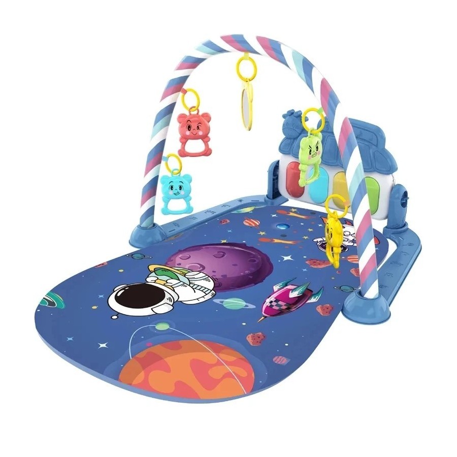 Estante de música para bebé, alfombra de juego para niños, teclado de 