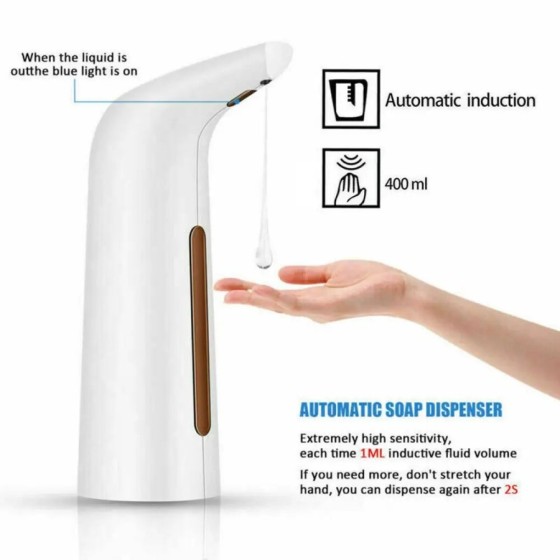 Dispensador automático de jabón desinfectante, Sensor infrarrojo manos