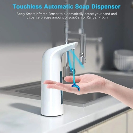 Dispensador automático de jabón desinfectante, Sensor infrarrojo manos