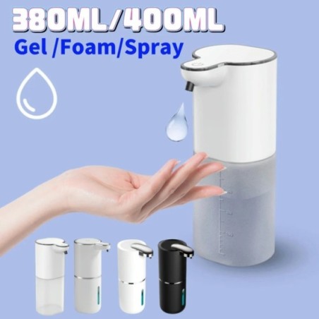 Dispensadores automáticos de jabón, dispositivo con carga USB, Sensor infrarrojo inteligente, 4 niveles ajustables, para baño y 