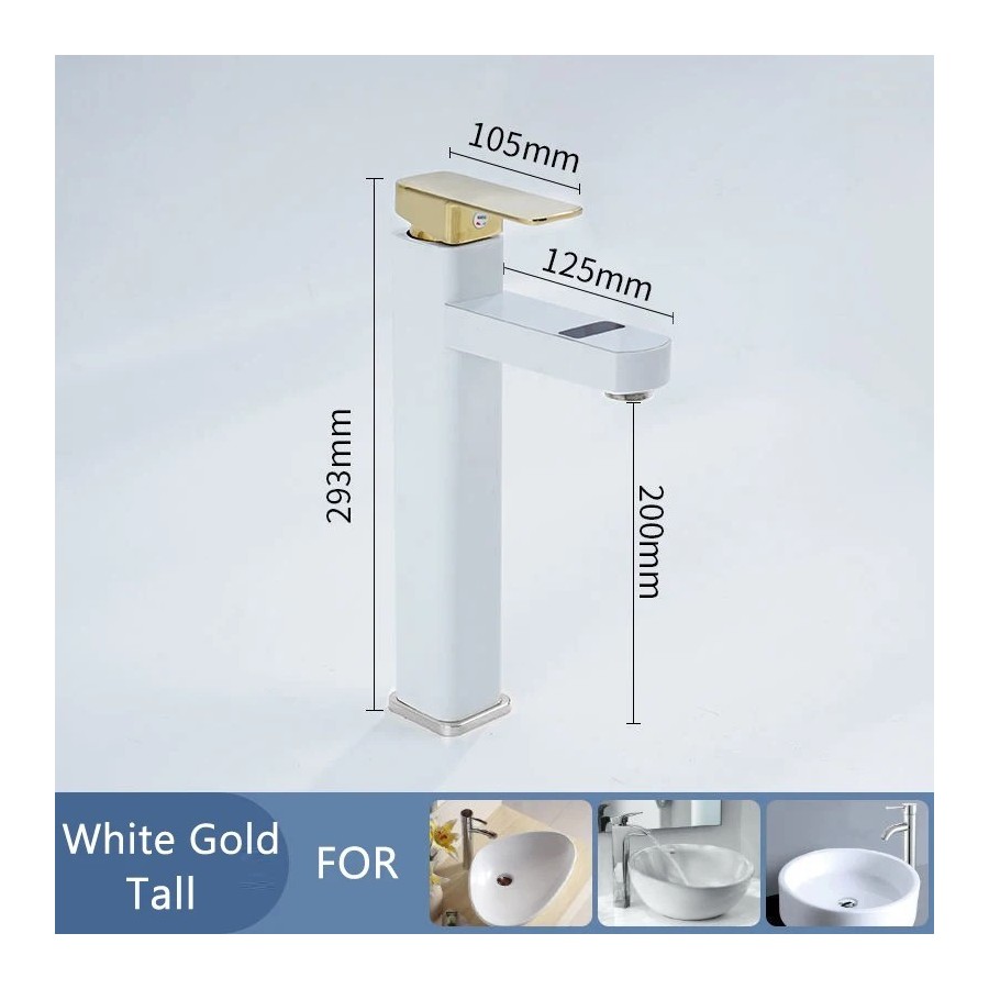 Shinesia-grifo para lavabo de baño, mezclador de temperatura Digital L
