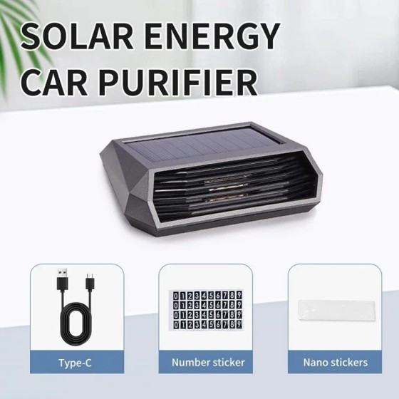 Purificador de aire Solar para coche, limpiador de oxígeno, generador 