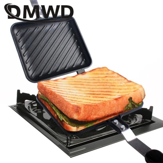 Sandwichera antiadherente de Gas, plancha para Pan, tostada, máquina d