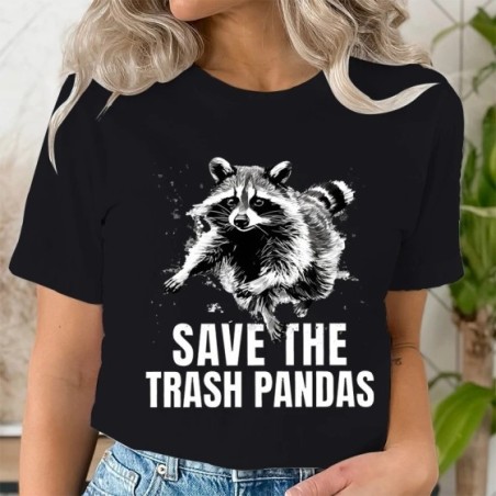 Camiseta informal de manga corta para mujer, camisetas de moda de verano, The Trash Pandas Raccoons, camisetas estampadas, ropa 