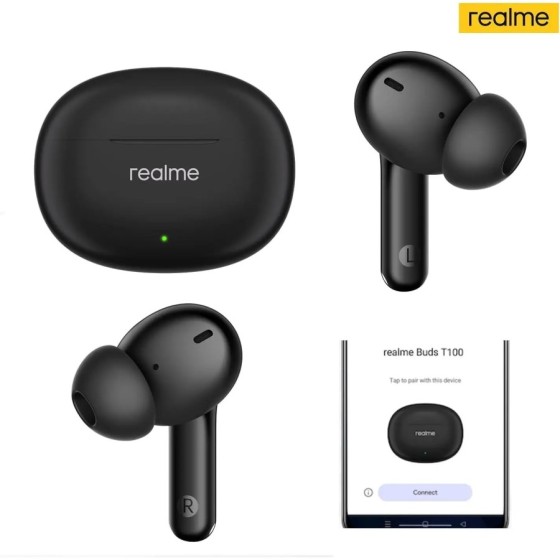 Realme Buds T100 auriculares Bluetooth 5.3, negro , Envio 24H PRODUCTO Realme Buds T100 auriculares Bluetooth 5.3, negro , Envio 24H PRODUCTO