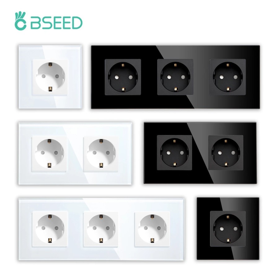 BSEED-enchufe de pared individual estándar de la UE, enchufes dobles d BSEED-enchufe de pared individual estándar de la UE, enchufes dobles d