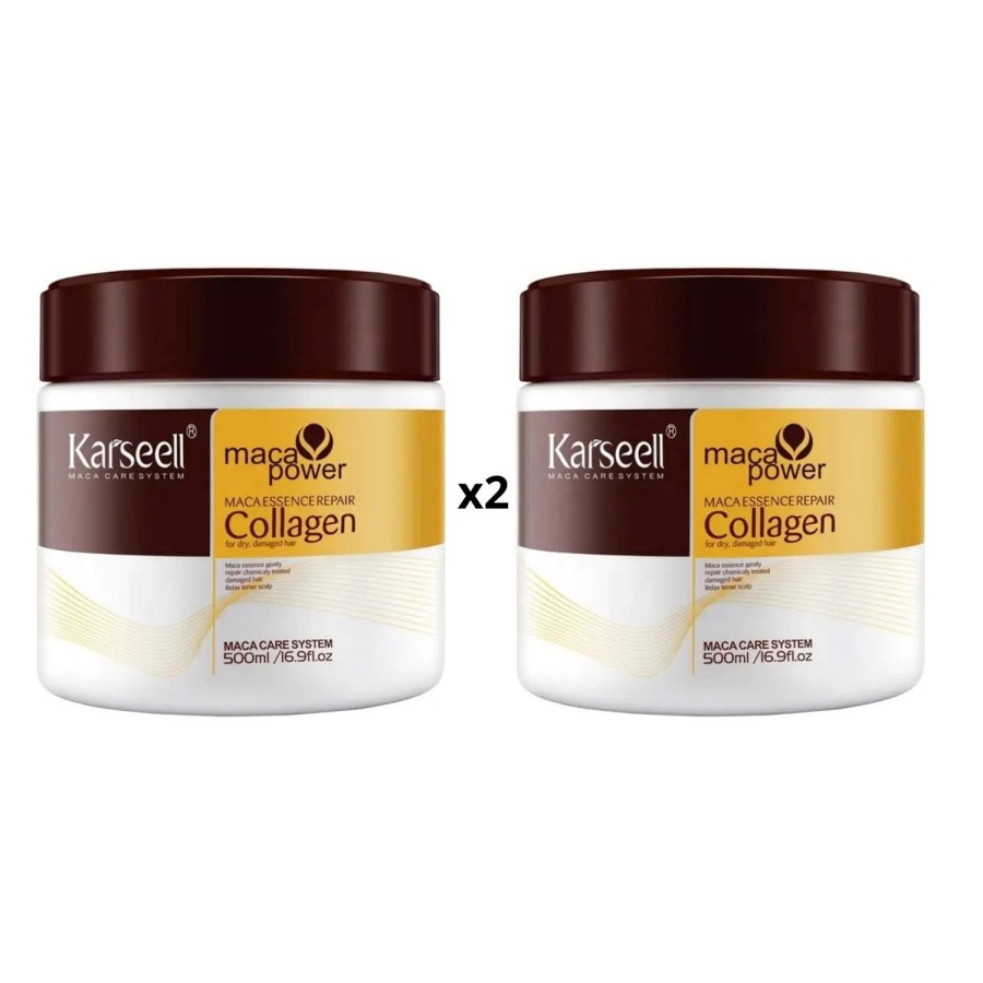 KARSEELL - Pack de 2 - Mascarilla Pelo - Máscara Capilar - Reparación 