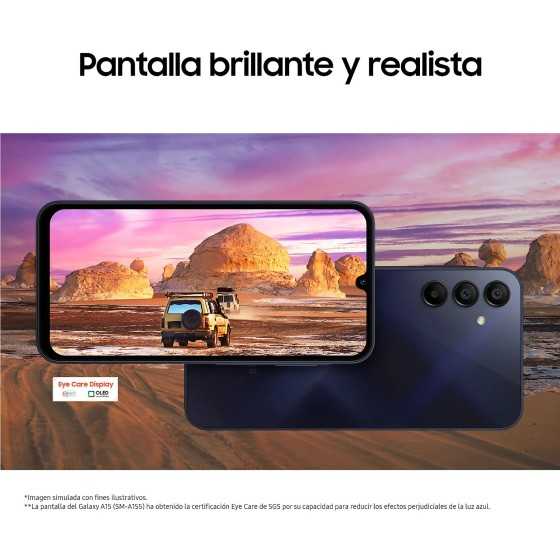 Samsung Galaxy A15 LTE, Azul, 256GB, 8GB RAM, 6.5" FHD+, MediaTek G99 Octa-Core, 5000mAh, Android 14