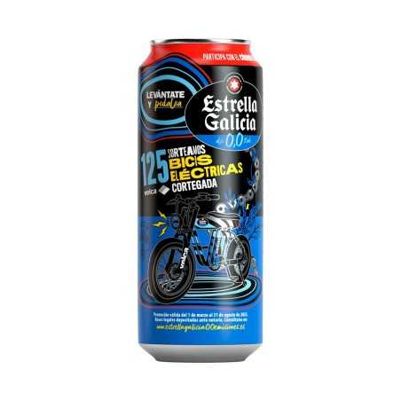 ESTRELLA GALICIA Cerveza sin alcohol (0,0% Vol.) lata de 33 centilitros