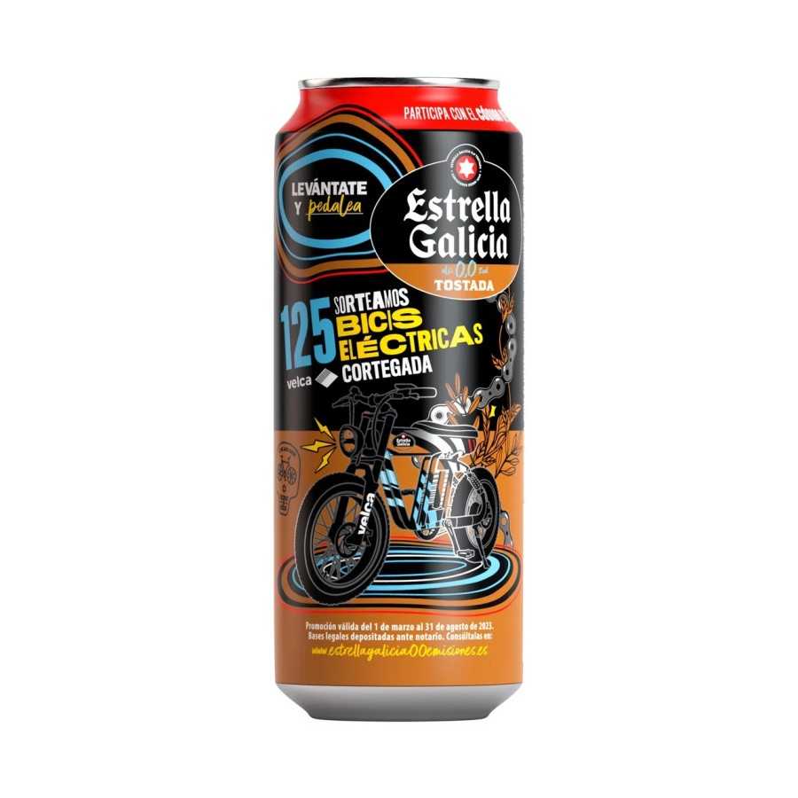 ESTRELLA GALICIA Cerveza tostada sin alcohol lata de 33 cl