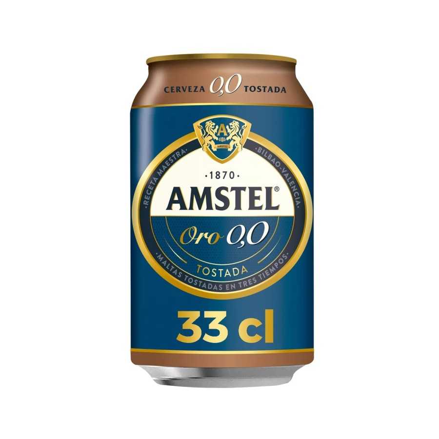 AMSTEL ORO Cerveza sin alcohol 0,0 % tostada 33 cl