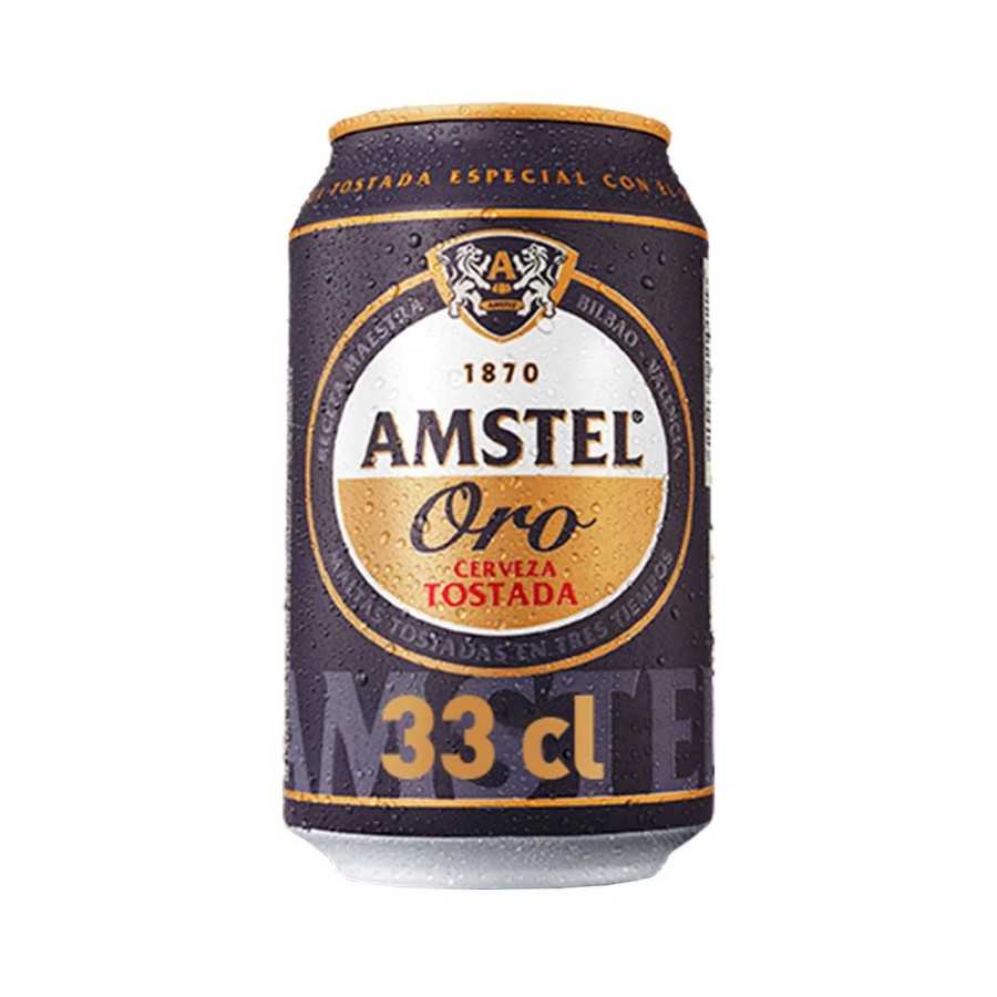 AMSTEL ORO Cerveza tostada lata de 33 cL