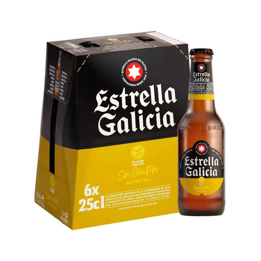ESTRELLA GALICIA Cervezas sin gluten pack 6 uds. x 25 cl