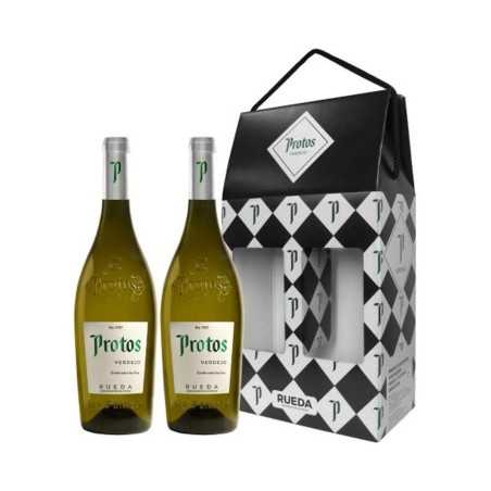 PROTOS Estuche con 2 botellas de vino blanco verdejo con D.O. Rueda PROTOS.