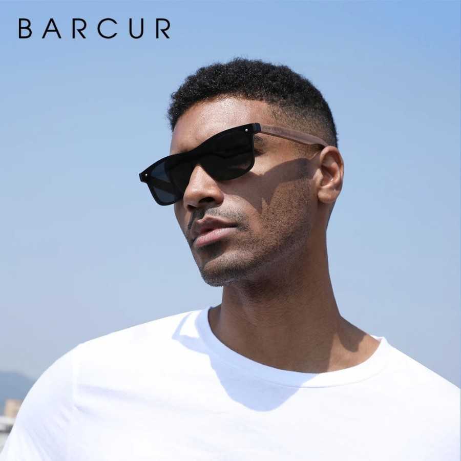 Gafas De Sol De madera BARCUR, gafas De Sol De nogal negro Natural par