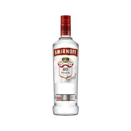 SMIRNOFF Etiqueta roja Vodka blanco con triple destilación y filtrado diez veces botella de 70 cl.