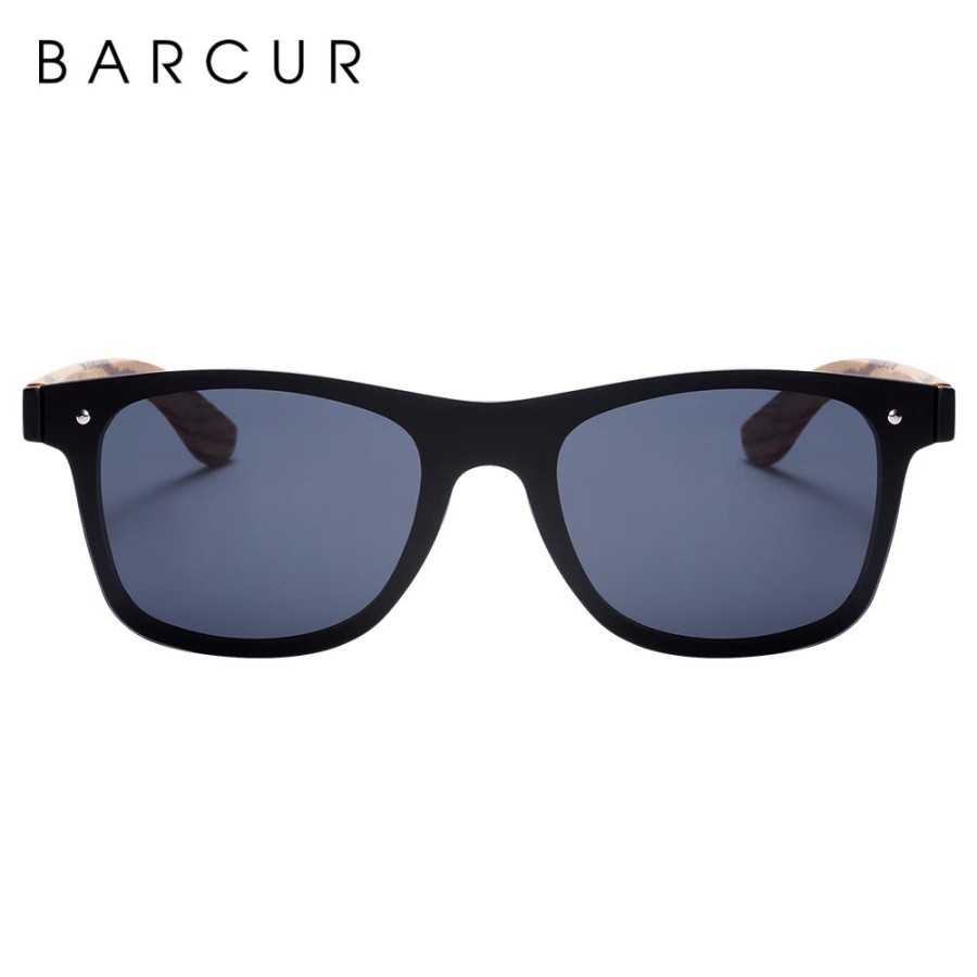 BARCUR-Gafas de sol de lujo para hombre y mujer, lentes de madera con 