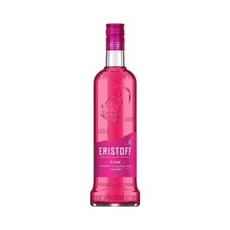 ERISTOFF Pink Vodka premium con sabor a fresa, elaborado en Georgia botella de 70 cl.
