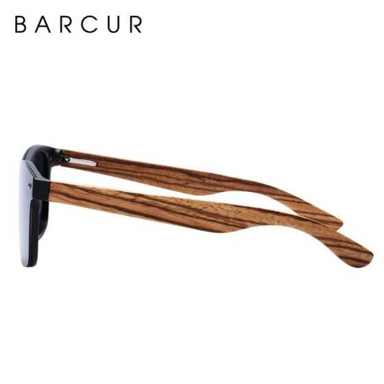 BARCUR-Gafas de sol de lujo para hombre y mujer, lentes de madera con 