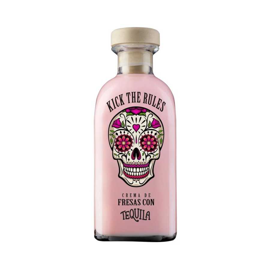 KICK THE RULES Crema de fresas con tequila botella de 70 cl.