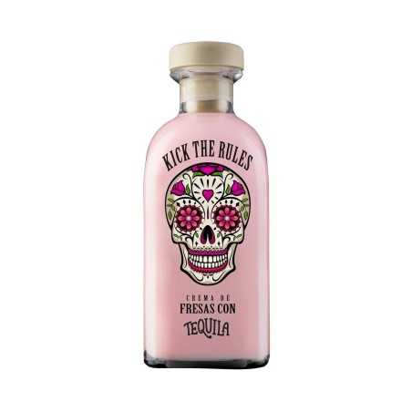 KICK THE RULES Crema de fresas con tequila botella de 70 cl.