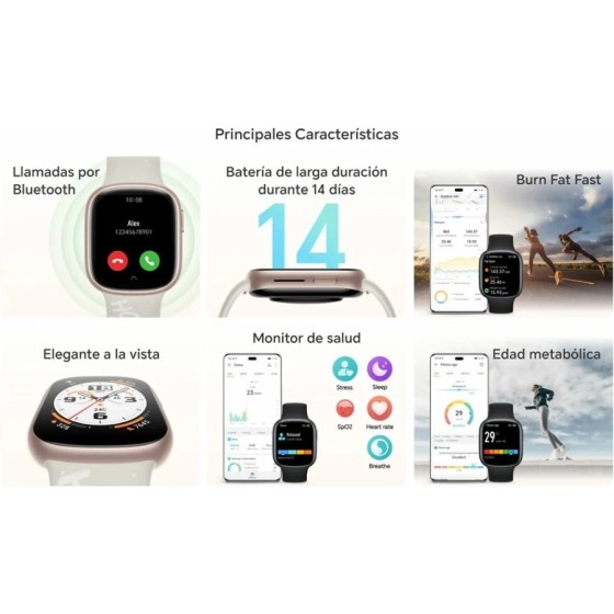 Reloj Inteligente HONOR Watch 4 Gold / Black, Llamadas Bluetooth | Bur