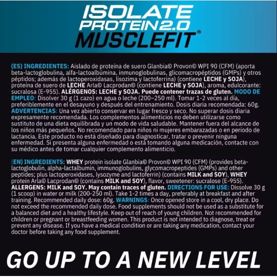 Isolate Protein CFM 2000g - MuscleFit Proteína Isolada para Creación d
