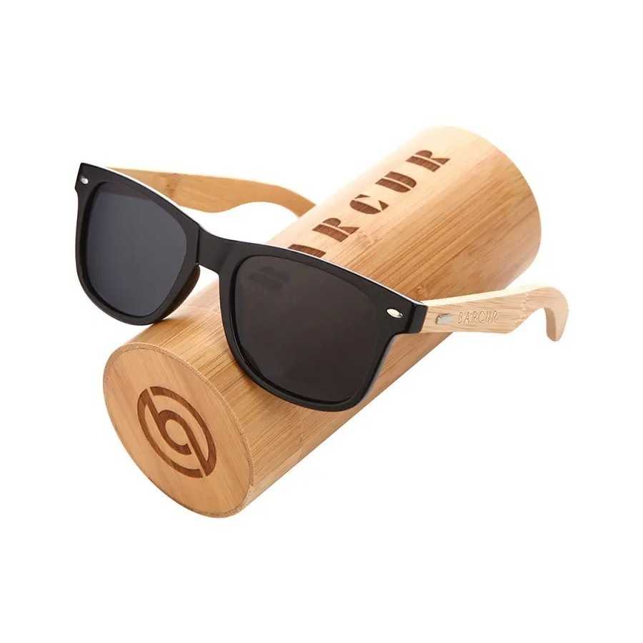 Gafas polarizadas BARCUR de bambú para hombre gafas de sol de madera p