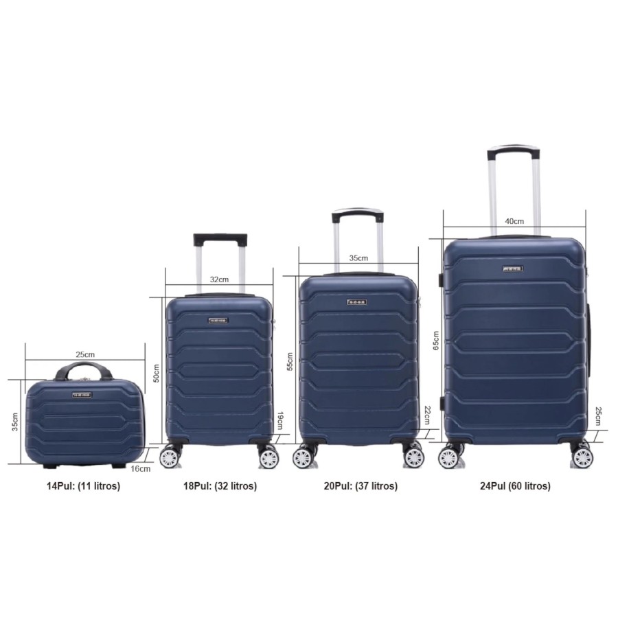 Conjunto de Maletas de Viaje Elegantes: Carcasa Ligera de ABS, Cerradu