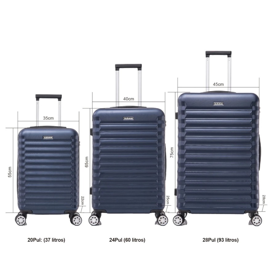 Conjunto de Maletas de Viaje Elegantes: Carcasa Ligera de ABS, Cerradu