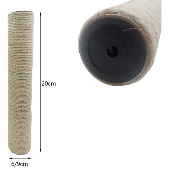 GREATOOL Reemplazo de Poste de Rascador de Gato, Auténtico Sisal con I GREATOOL Reemplazo de Poste de Rascador de Gato, Auténtico Sisal con I