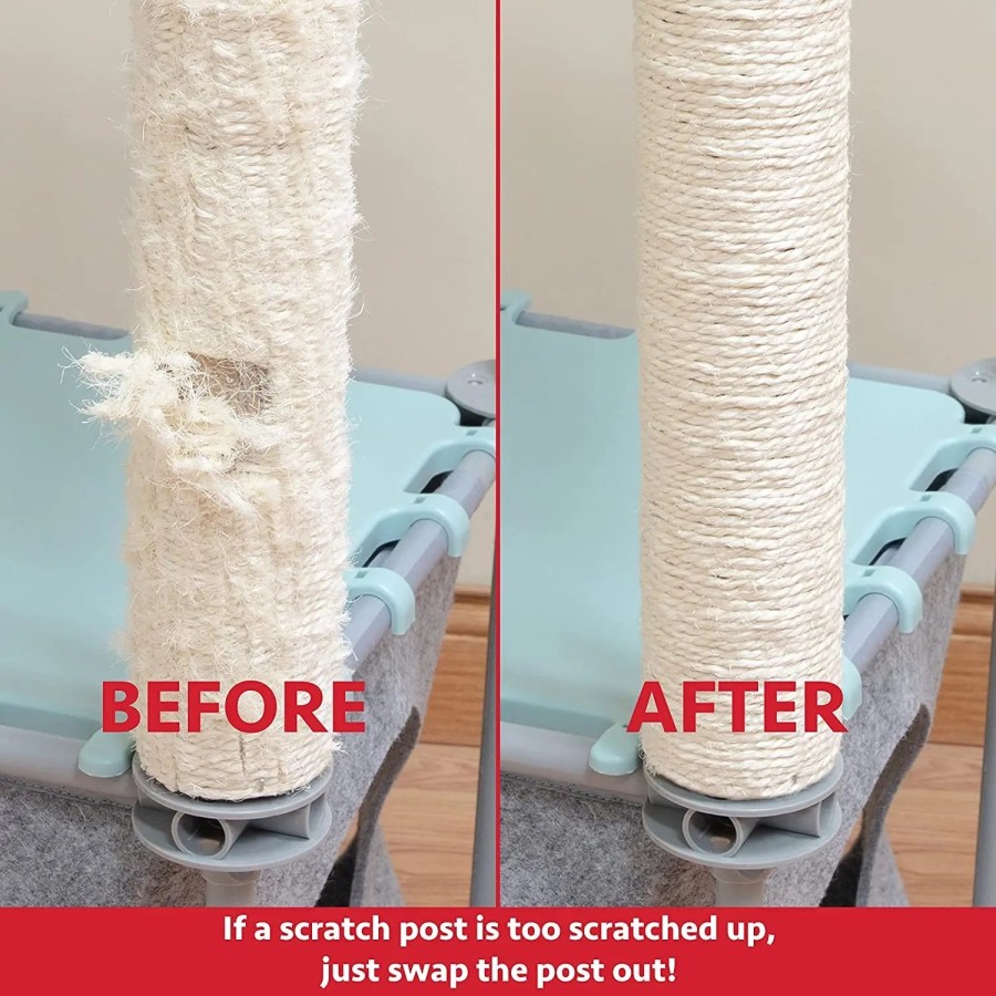 GREATOOL Reemplazo de Poste de Rascador de Gato, Auténtico Sisal con I