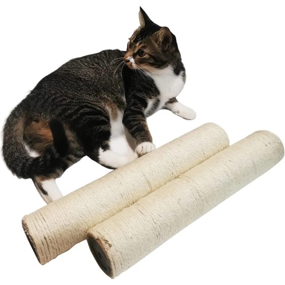 GREATOOL Reemplazo de Poste de Rascador de Gato, Auténtico Sisal con I GREATOOL Reemplazo de Poste de Rascador de Gato, Auténtico Sisal con I