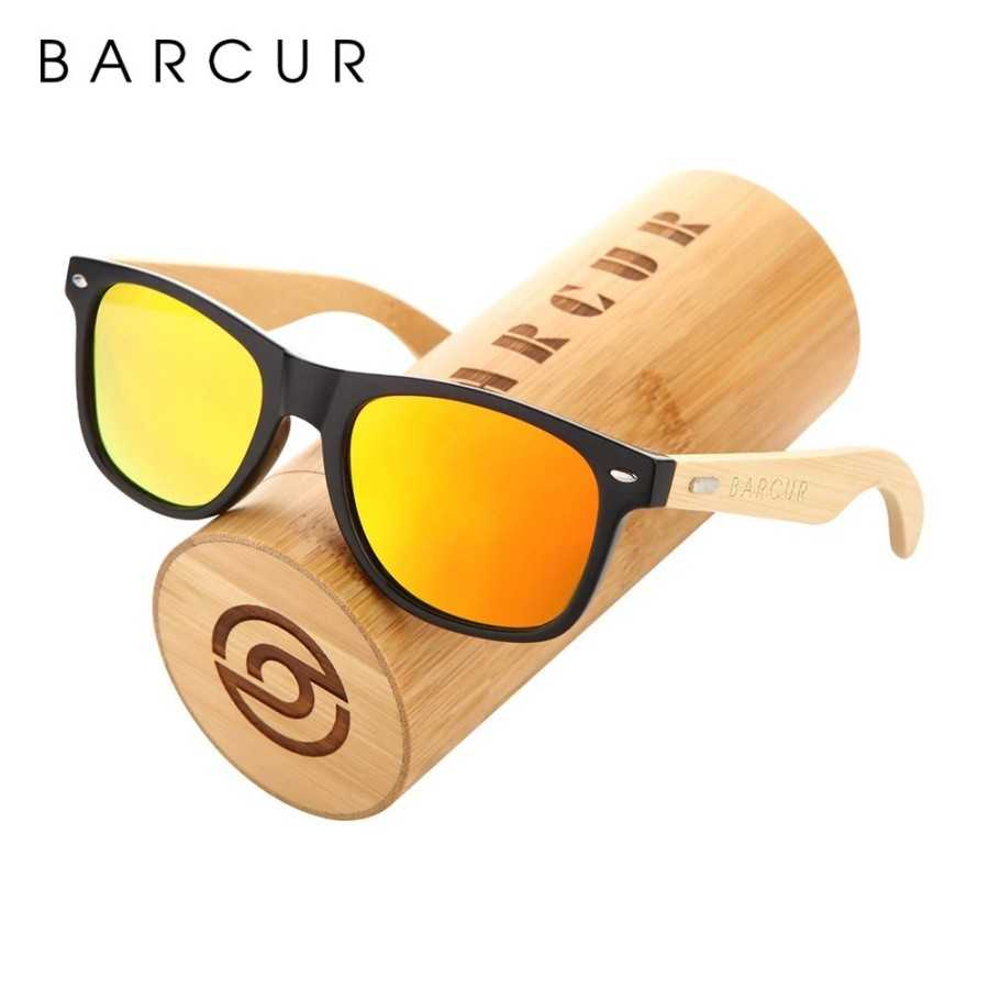 Gafas polarizadas BARCUR de bambú para hombre gafas de sol de madera p