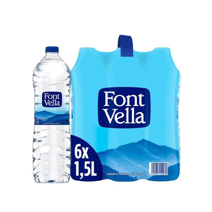 FONT VELLA Agua mineral pack de 6 uds. x 1,5 l.