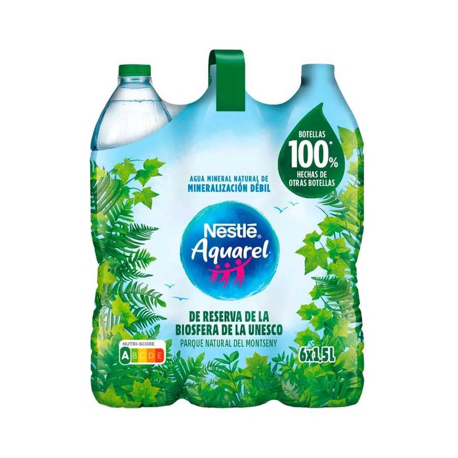 AQUAREL Agua mineral pack de 6 uds. x 1,5 l. AQUAREL Agua mineral pack de 6 uds. x 1,5 l.