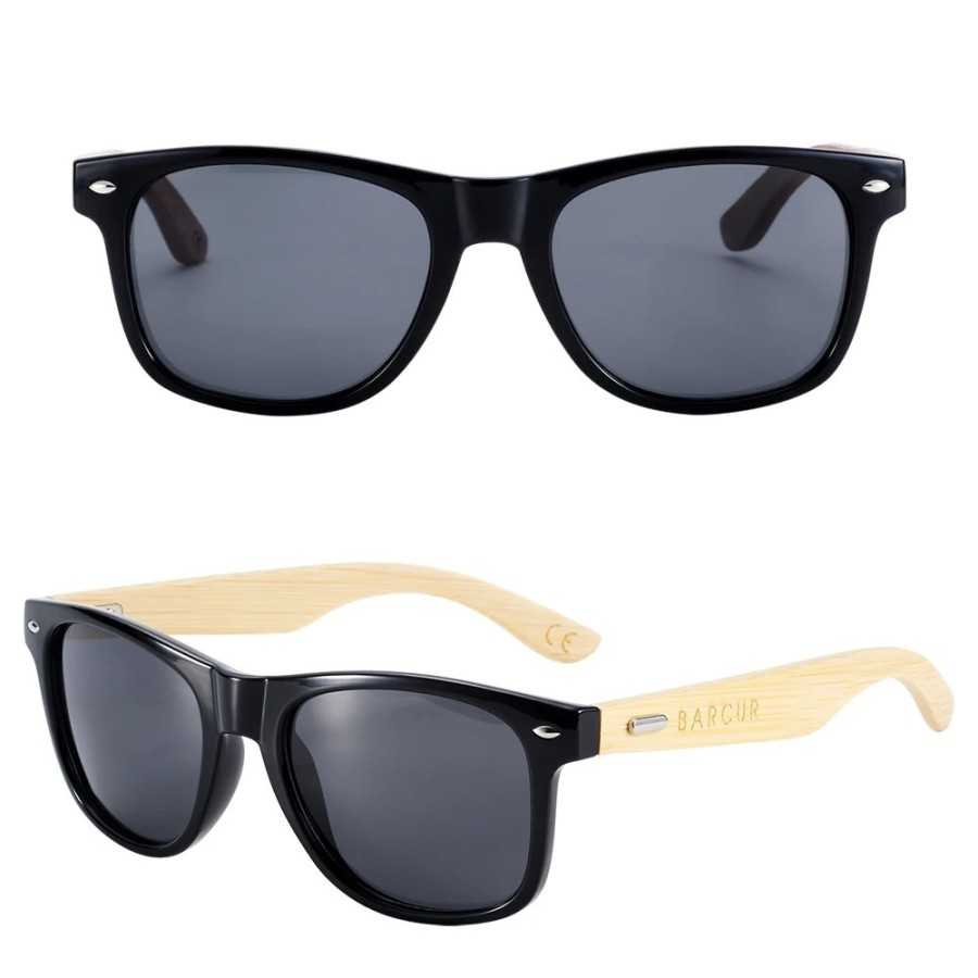 Gafas polarizadas BARCUR de bambú para hombre gafas de sol de madera p